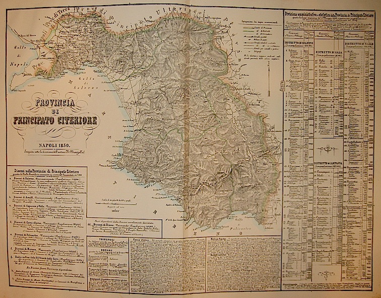 Marzolla Benedetto Provincia di Principato citeriore 1858 Napoli 